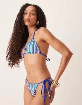 Плавки-стринги в полоску Kulani Kinis в цвете Lone Ranger Blue