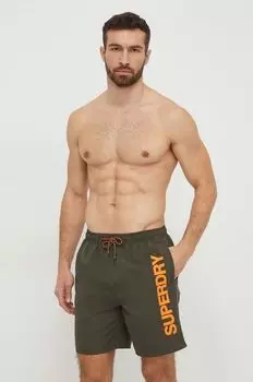 Плавки Superdry, зеленый