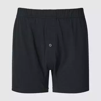 Плавки трикотажные Uniqlo с отверстием спереди, черный