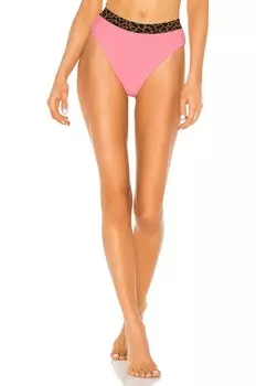 Плавки Tularosa Otto High Waist, цвет Coral & Leopard