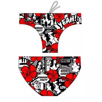 Плавки Turbo Yeah Flower Comic, черный