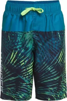 Плавки Under Armour Kids Halftone Palm Color-Block Volley, цвет Cerulean