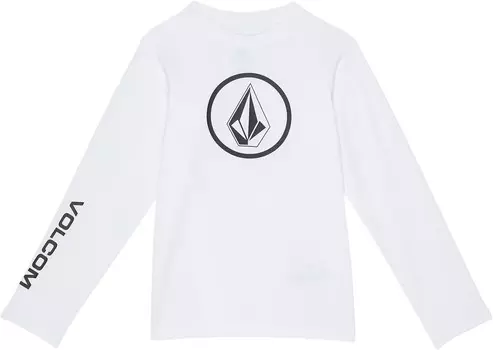 Плавки Volcom Kids Lido Solid Long Sleeve Rashguard, белый