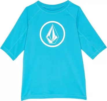 Плавки Volcom Kids Lido Solid Short Sleeve Rashguard, цвет Barrier Reef
