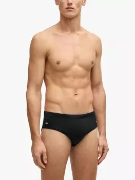 Плавки в фирменную полоску и логотип HUGO BOSS, черный