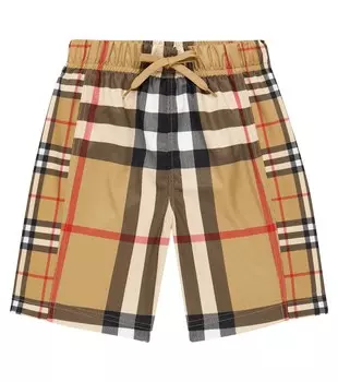 Плавки в винтажную клетку Burberry, разноцветный