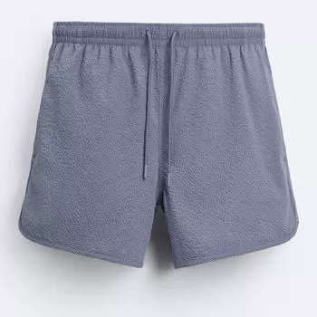 Плавки Zara Check-Texture, сине-серый