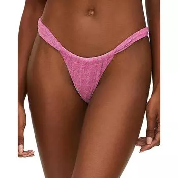 Плавки женские из металлизированного нейлона Vanessa Bottom, раздельные Beach Riot, цвет fuchsia purple shine