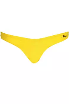 Плавки женские Karl Lagerfeld Beachwear пляжные однотонные с логотипом, желтый