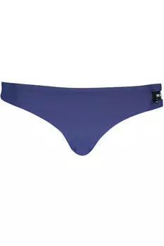 Плавки женские Karl Lagerfeld Beachwear пляжные с молнией и логотипом, синий