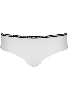 Плавки женские Karl Lagerfeld Beachwear пляжные с контрастной резинкой, белый