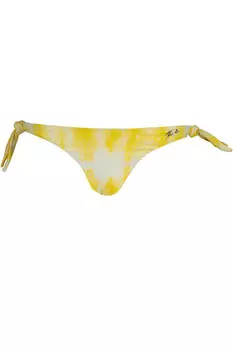 Плавки женские Karl Lagerfeld Beachwear пляжные с завязками и логотипом, желтый