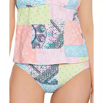 Плавки женские лоскутные из нейлона для плавания, раздельные Salt + Cove, цвет sea blue