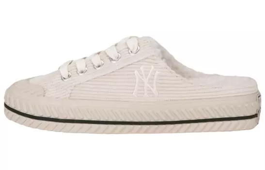 Playball Mule Canvas Shoes Unisex Low-Top White Mlb