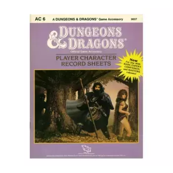 Player Character Record Sheets (AC6) (1st Printing), Basic Dungeons & Dragons (Original Edition) - Sourcebooks & Accessories, мягкая обложка