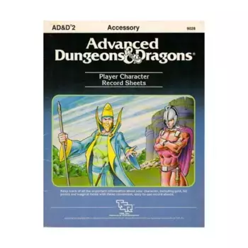 Player Character Record Sheets (Yellow Sheets), Advanced Dungeons & Dragons (1st Edition) - Core Books, Box Sets & Miscellaneous, мягкая обложка
