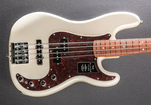Player Plus Precision Bass - Олимпийская жемчужина с Пау Ферро Fender Player Plus Precision Bass - Olympic w/