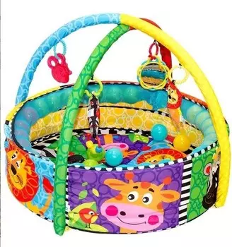 Playgro — развивающий коврик с шариками.