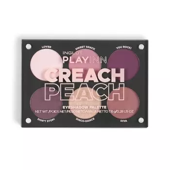 Playinn Creach Peach Eyeshadow Palette — коллекция из 6 уникальных оттенков для полного макияжа глаз, Inglot