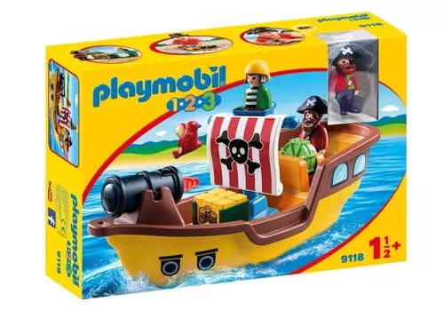 Playmobil 1.2.3, Блоки Пиратский корабль, 9118