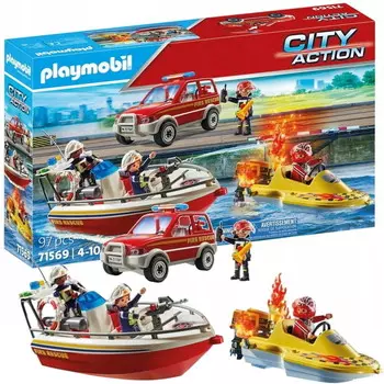 Playmobil City Action 71569 Действия пожарной команды на воде