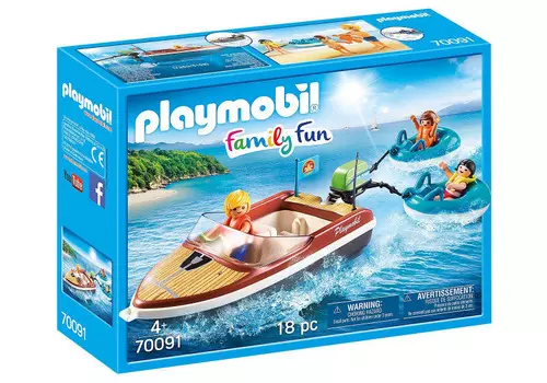 Playmobil, набор фигурок моторных лодок с понтонами.