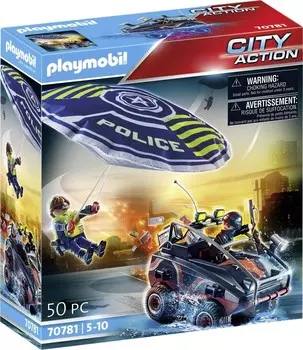PLAYMOBIL, Полицейский парашют: Погоня за амфибией, 70781 Inna marka
