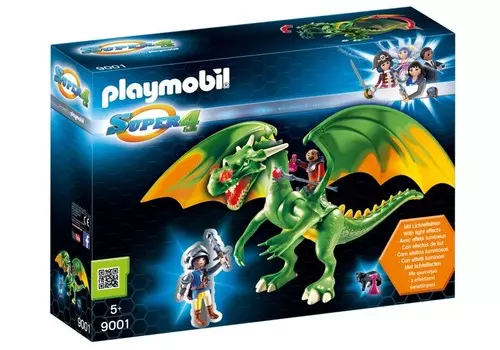 Playmobil Super 4, блоки Дракон земли рыцарей с Алексом, 9001