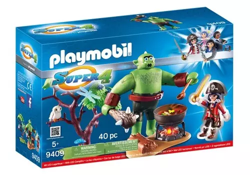 Playmobil Super 4, Гигантский огр с рубиновыми блоками, 9409