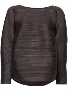 Pleats Please Issey Miyake блузка UFO, коричневый