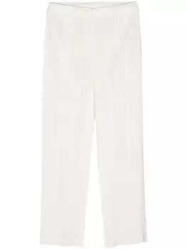 Pleats Please Issey Miyake брюки со складками, белый