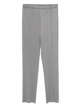 Pleats Please Issey Miyake брюки со складками, серый