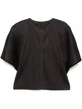 Pleats Please Issey Miyake кардиган Monthly Colors August, серый