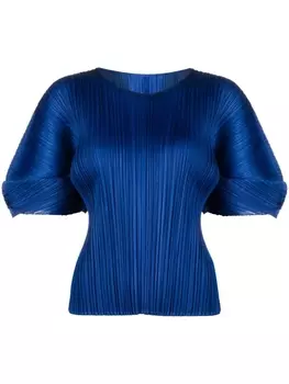 Pleats Please Issey Miyake Monthly Colors August pliss blouse, синий