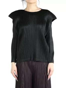 Pleats Please Issey Miyake Monthly Colors: блузка за сентябрь, черный
