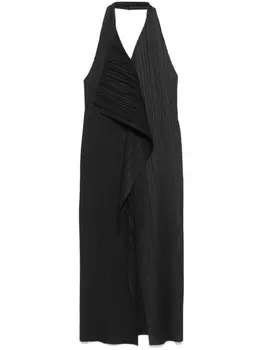 Pleats Please Issey Miyake Monthly Colors: платье миди в ноябре, черный