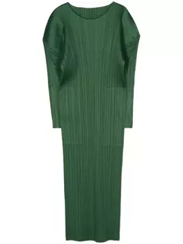 Pleats Please Issey Miyake платье макси February, зеленый