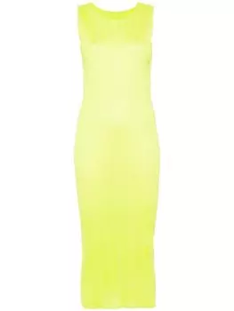 Pleats Please Issey Miyake платье миди New Colorful Basics 3, зеленый