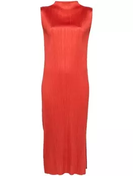 Pleats Please Issey Miyake платье миди Monthly Colors: April, красный