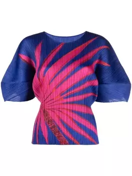 Pleats Please Issey Miyake плиссированная блузка Ice Desert, синий