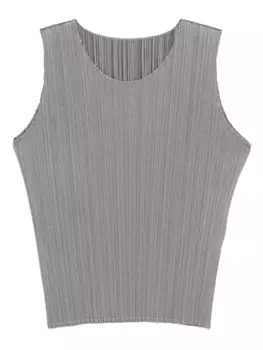 Pleats Please Issey Miyake плиссированная майка, серый