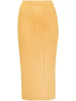 Pleats Please Issey Miyake плиссированная юбка Thicker Bottoms 1, желтый