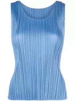 Pleats Please Issey Miyake плиссированное платье Monthly Colors March, синий
