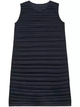 Pleats Please Issey Miyake плиссированное платье миди Sheer Bounce, синий