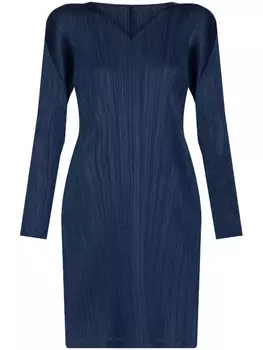 Pleats Please Issey Miyake плиссированное платье, синий