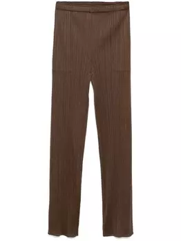 Pleats Please Issey Miyake плиссированные брюки, коричневый