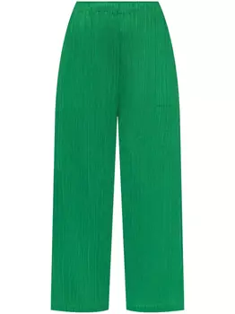 Pleats Please Issey Miyake плиссированные брюки, зеленый