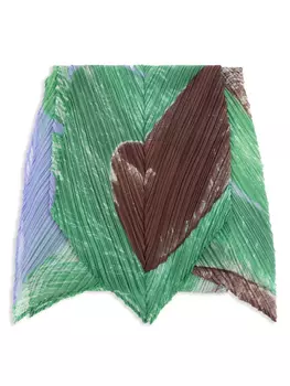 Pleats Please Issey Miyake плиссированный шарф, зеленый