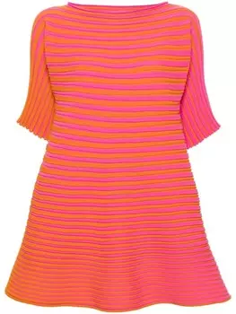 Pleats Please Issey Miyake плиссированный топ Bounce, оранжевый