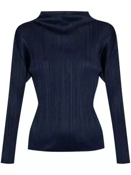 Pleats Please Issey Miyake плиссированный топ, синий